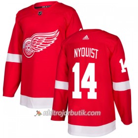 Män Ishockey Detroit Red Wings Tröja Gustav Nyquist 14 Adidas 2017-2018 Röd Authentic
